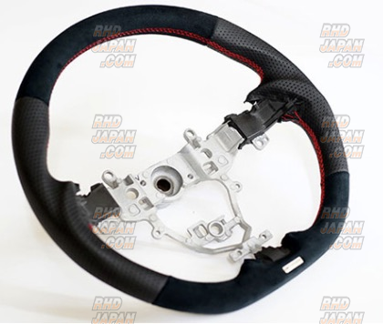 TRUST GReddy Steering Wheel All Leather Silver Stitch - Swift
